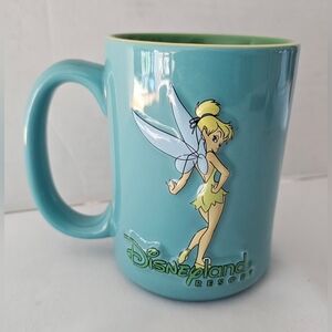 Disneyland Resort Tinker Bell Ceramic Mug Teal Green Interior Disney